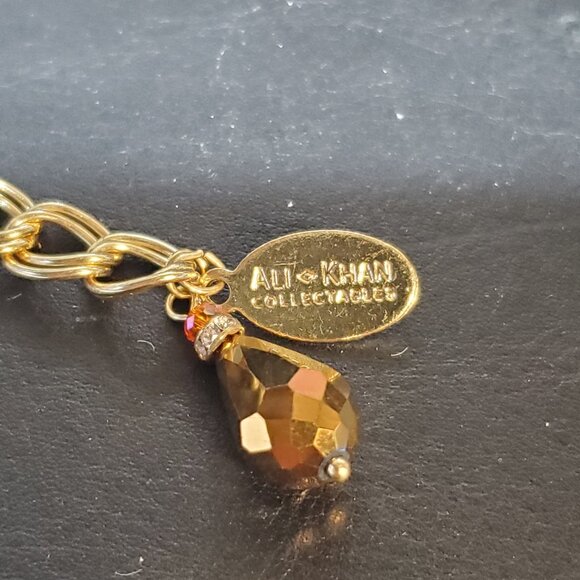 Ali Khan multi row cascade in faceted glass beads with neck/ear set in gift box - Picture 12 of 14